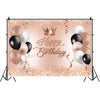 MDN12137 1.5m x 1m Rose Golden Balloon Birthday Party Background Cloth Photography Photo Pictorial Cloth