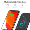 Z5A QI Vertical Magnetic Wireless Charger for Mobile Phones & Apple Watches & AirPods / Samsung Galaxy Buds / Huawei Free Buds, with Touch Ring Light (Black)