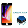 0.26mm 9H 3D Highly Transparent Privacy Anti-glare Tempered Glass Film for iPhone 8 & 7 (Black)