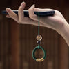 Hand-woven Ancient Style Ring Buckle Mobile Phone Lanyard U Disk Lanyard Car Key Pendant(Red)