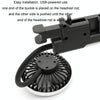 Car Double-head Hose Seat Fan with Light(Black)