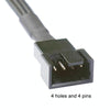 0.27m Computer PWM Temperature Control Cooling Fan Extension Cable Chassis HUB Connector(1 In 1)