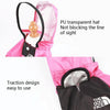 Dog Raincoat, Waterproof PU, Transparent, Rose Red, L