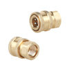 2 Sets High Pressure Spray Head Fast Insertion 1/4 Quick Pure Copper Joint(Internal M14 Female+Outer M14 Flat Femal)