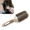 Ceramic Aluminium Hair Comb Round Brush with Nylon Bristle Professional Barber Styling Hair Brush(53mm)