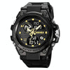SKMEI 2031 Dual Movement Multifunctional Waterproof Outdoor Sports Watch(Black Gold)
