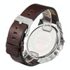 CAGARNY 6820 Fashionable Multifunctional Style Quartz Business Sport Wrist Watch with Leather Band & GMT Time & Calendar & Luminous Display for Men(Brown)