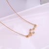 12 Zodiac Signs With Diamonds Necklace Card Rhinestones Collarbone Chain Pendant, Style: Leo Silver