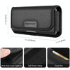 HAWEEL 4.7 inch Nylon Cloth Phone Belt Clip Horizontal Carrying Pouch with Card Slot (Black)