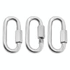 3 PCS 6mm 304 Stainless Steel Quick Connect Ring Runway Buckle