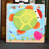 5 PCS KBX-017 Children Wooden Picture Puzzle Baby Early Education Toys(Tortoise)