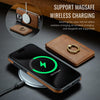 For iPhone 13 DG.MING K1 MagSafe Detachable Wallet RFID Back Cover Phone Case(Brown)
