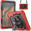 For Samsung Galaxy Tab S8 11 inch SM-X700 Silicone + PC Tablet Case with Shoulder Strap(Red+Black)