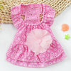 Pink Lace Dog Princess Dress, Breathable, Size M