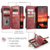 For Samsung Galaxy S25+ 5G CaseMe C30 Card Slots Zipper Wallet Leather Phone Case(Red)