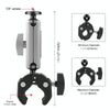 PULUZ Motorcycle Crab Pliers Clip Arm Mount with Mount Adapter & Long Screw (Black)