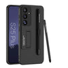 For Samsung Galaxy S25 5G GKK Ultra-thin Holder Phone Case with Pen Slots & Stylus Pen(Black)