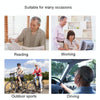 Progressive Multifocal Presbyopic Glasses Anti-blue Light Mobile Phone Glasses, Degree: +100(Wine Red)