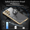 For Samsung Galaxy S23 Ultra 5G Privacy Full Cover Magnetic Metal Tempered Glass Phone Case(Black)