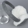 Autumn and Winter Ladies Wild Rabbit Fur Warm Earmuffs, Size:One Size(Gray)