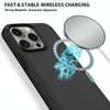 For iPhone 13 Pro Shockproof MagSafe Armor PC Hybrid TPU Phone Case(Black)