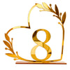 Acrylic Home Decor Wedding Digital Dinning Table Number Plate Seat Sign DIY Mirror Table Setting, Number: 8