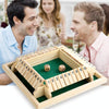 Four-Sided Digital Flop Game Party Interaction Children Educational Leisure Board Game Adult Decompression Wooden Toys, Colour: Green