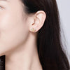 S925 Sterling Silver Earrings Golden Bee Inlaid Zircon Sterling Silver Stud Earrings