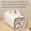 Portable Large Capacity Travel Detachable Folding Waterproof Cosmetic Bag(Milky White)
