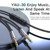 Yesido YAU30 3.5mm Male to 3.5mm Male Audio Cable with Microphone, Length:1.2m(Black)
