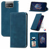 For Asus Zenfone 8 Flip Retro Skin Feel Business Magnetic Horizontal Flip Leather Case with Holder & Card Slots & Wallet & Photo Frame(Blue)