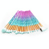 20 in 1 Diamond Handle Eye Brush Multi-functional Makeup Brush, Pink+Blue Handle and Sky Blue Brush