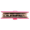 Portable PU Leather Storage Box Necklace Jewelry Display Box Organizer(Pink)