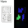 10 PCS Waterproof Color Luminous Tattoo Sticker Face Sticker(EX-014)