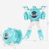 3 PCS Children Electronic Watch Cartoon Deformation Robot Toy Watch(Blue)