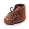 D2245 Winter Warm Baby Cotton Boots Plus Velvet Thickened Baby Walking Shoes, Size: 13cm(Brown)