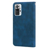 For Xiaomi Redmi Note 10 Pro Frosted Business Magnetic Horizontal Flip PU Leather Case with Holder & Card Slot & Lanyard(Blue)