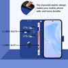 For Samsung Galaxy A56 5G Skin Feel Solid Color Leather Phone Case with Lanyard(Dark Blue)