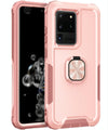 For Samsung Galaxy S20 Ultra 3 in 1 PC + TPU Phone Case with Ring Holder(Pink)