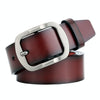 Dandali L8034 Men Casual Antique Pin Buckle Leather Belt Waistband, Size: 110-125cm (Coffee)