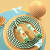 Wooden Handle Adjustable Jump Rope For Children Green Fox (Cotton Rope)
