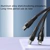 YESIDO CA110 1.2m 4A Type-C to Dual Type-C + Dual 8 Pin Charging Cable(Black)