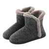 Fall And Winter High-Top Men Cotton Slippers And Velvet Platform Indoor Warm Shoes, Size:39-40