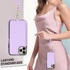 For iPhone 11 Pro Double Flap Zipper RFID Leather Phone Case with Short Lanyard(Light Purple)