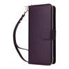For Samsung Galaxy S23 5G Nine-card Slots Zipper Wallet Bag Leather Phone Case(Dark Purple)