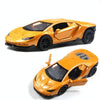 1:36 Three-door Open Alloy Sports Car Model Pull Back Car Boy Toy(Orchid Orange)