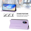 For Samsung Galaxy XCover 5 RC01 Dual-Folded Magnetic Suction RFID Leather Phone Case(Light Purple)