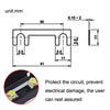 10pcs Small Fork Bolt Fuse Block Car Air Conditioning All The Way Fuse Box Fuse Holder(Black)