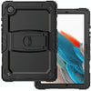 For Samsung Galaxy Tab A8 10.5 2021 Shockproof Black Silicone + PC Tablet Protective Case(Black)