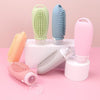 100ml 2 In1 Travel Dispenser Bottle Silicone Portable Massage Brush Shampoo Lotion Divider Bottle(Light Gray)